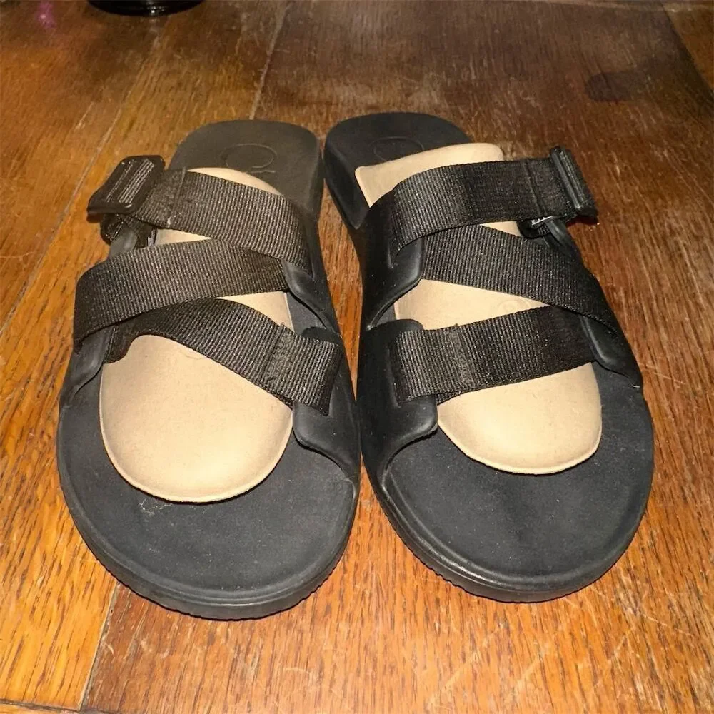 Chaco Men's Chillos Slide Sandals Black Size 12 Casual Summer